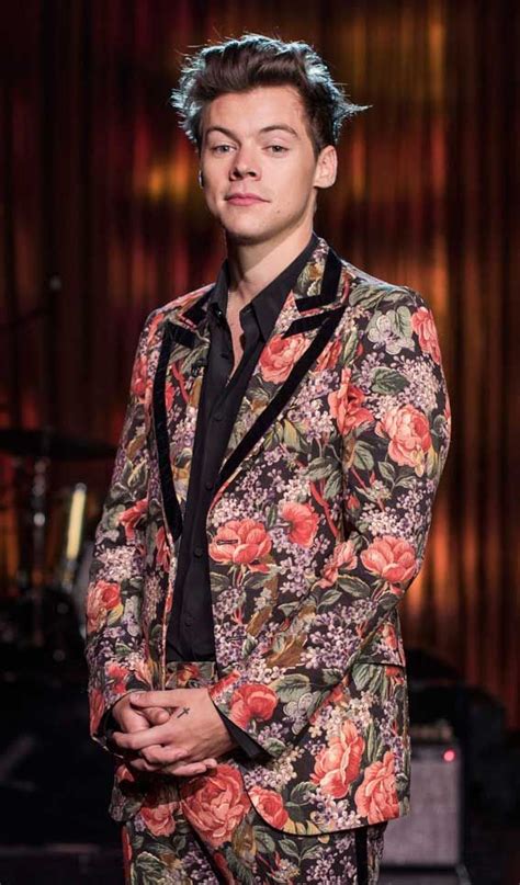 harry styles floral suit.